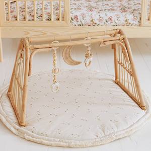 Custom private logo rattan play mat wholesale activity gyms kid product <b>supply</b> <b>baby</b> gym mats - Product Image 1