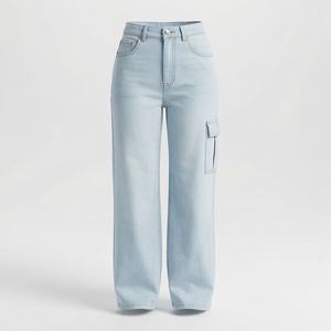 Mini-jupe en jean en coton de haute qualité OEM, vente en gros, sur mesure, taille femme, jeans pour femmes, bouton, mode streetwear, bas décontractés - Product Image 1