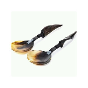 Cuillère à couverts torsadée en corne de buffle Cuillère à sel de cuisine de taille personnalisée pour la maison et l'hôtel à faible coût Cuillère à couverts à vendre - Product Image 6