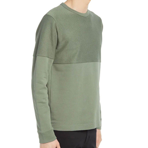 Sudadera con capucha personalizada precio al por mayor hombres bordado Color cuello redondo sudadera algodón hombres pulóver sudadera 2025 - Product Image 2