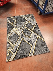 Tapis Adiva turc en polyester shaggy, tissé jacquard, fabriqué à la machine, à poils longs, rembourré, réversible, lavable, antidérapant, anti-taches, pour la maison - Product Image 5