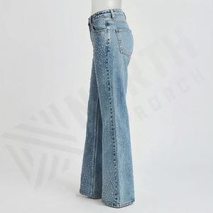 Professional Made New <b>Women's</b> Skinny Denim <b>Jeans</b> Pant Winter Casual Wear Stylish Rhinestone Price Outdoor Use Streetwear - Product Image 3