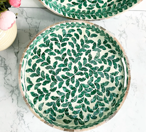 Ensemble Bakhoor indien en nacre vert fait à la main avec petite boîte - Product Image 1