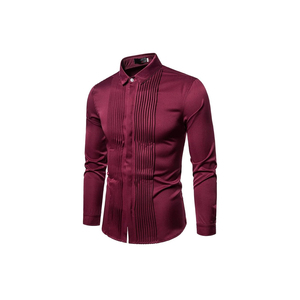 Chemises à manches longues de haute qualité pour hommes, sans repassage, sans plis, chemises habillées boutonnées solides pour hommes, de bureau, vente en gros en usine - Product Image 2