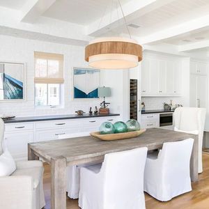 Boho intessuto a mano luce in Rattan rotonda <span class=keywords><strong>Beige</strong></span> e zucchero bianco lampada costiera per bar retrò decorazione <span class=keywords><strong>lampadario</strong></span> ristorante - Product Image 5