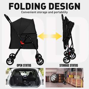 Carrito para mascotas mediano, cochecito moderno de precio estándar de fábrica de Vietnam, Transportín para mascotas, de tamaño mediano, de la fábrica de 2000 - Product Image 3