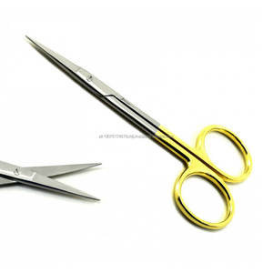 Ciseaux manuels TC de 14,5 cm, droits, en acier inoxydable, réutilisables, instrument chirurgical certifié CE ISO classe I - Product Image 1