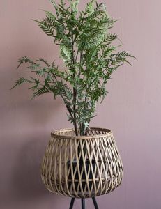 Garden Decoration Iron & Cane Round Planter and Natural Colour Wicker and <b>Seagrass</b> Planter - Product Image 3