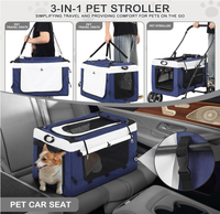 Poussette de voyage à grande capacité, à quatre roues, avec porte-animaux amovible, directement de l'usine