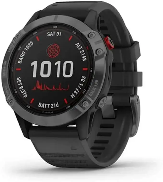 Afferma Stock GARMINS Fenix 6X 6S Pro Solar Edition zaffiro Multi sport GPS-Watch nero nuovo