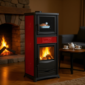 Poêle à bois Rosella Plus Oven 9.4kW 165 Bordeaux 5 étoiles 3009900 - Product Image 3