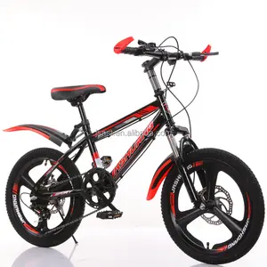 Amortecedor vermelho de freio frontal, crianças, meninos e meninas, bicicleta de ciclismo, 8-16 anos de idade, bicicleta de montanha