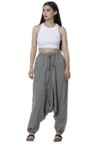 Taille Libre Écologique Toile Sarouel Femmes Aladdin Style Baggy Yoga Leggings avec Taille Élastique Taille Basse Jambe Large Hiver - Product Image 5