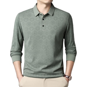เสื้อเชิ้ตแฟชั่นผู้ชายแขนยาวสไตล์ลำลองสำหรับฤดูใบไม้ผลิ/ฤดูใบไม้ร่วงปี 2026  ผ้าทอเนื้อนุ่มระบายอากาศดี  ปักลาย  คอปก  ทันสมัย - Product Image 3