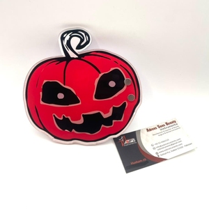 Halloween Custom Logo Acrylic <b>Eyelash</b> Tiles With <b>Magnets</b> For Tweezers Oval Sustainable Design Custom Cute Pumpkin Bow Lash Tiles - Product Image 3