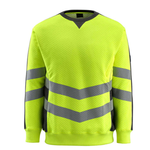 Chemises de travail à manches longues haute visibilité avec logo personnalisé de classe 2 avec bandes réfléchissantes Chemise de sécurité Sweatshirts imprimés avec logo personnalisé - Product Image 1