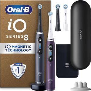 แปรงสีฟันไฟฟ้า iO8 Oral-B สำหรับผู้ใหญ่ที่เชื่อมต่อกับแอปหัวแปรงสีฟัน1หัวและกล่องสำหรับเดินทาง6โหมดพร้อมการฟอกสีฟัน - Product Image 4