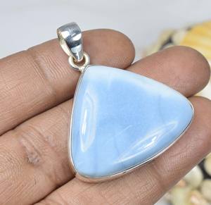 925 Plata de Ley sólida mes de octubre Colgante de Piedra natal ópalo peruano con ajuste de bisel colgantes de abalorios elegantes - Product Image 3