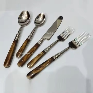 ชุดมีดสแตนเลสมือจับกระดูกโบราณแบบใหม่สำหรับตกแต่งโต๊ะงานแต่งงาน - Product Image 1