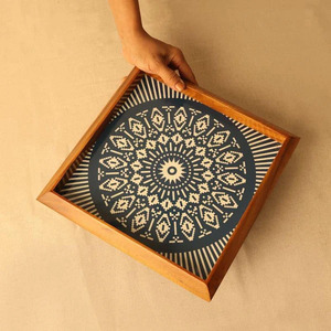 Timeless Wooden Tray <b>Platter</b> Vintage Design Serving Tray for Home or Special Occasions Stoneware Dishes - Product Image 2
