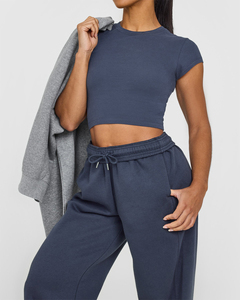 Meilleure qualité True Blue Women's Foundation Joggers à jambe droite Terry Fleece Soft Touch Pantalons de survêtement pour femmes Pantalons pour femmes - Product Image 2