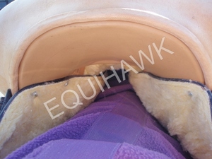 Sillín de caballo acolchado Western Softy con cuero de estribo pesado tallado a mano para montar a caballo EQUIHAWK - Product Image 6