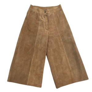 Culottes de cintura alta de moda para hombre, cuero fino informal con botones sólidos, precio - Product Image 1