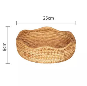 Wholesale Cheapest Natural Rattan Set of 3 <b>Storage</b> <b>Basket</b> Handmade From Vietnam - Product Image 4