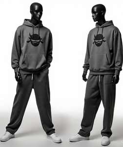 Custom Logo Two Piece Plain Tracksuit & <b>Hoodies</b> Sets For <b>Running</b> Leggings Sports Work Out Fitness <b>Hoodies</b> Mens Tracksuit Sets - Product Image 2