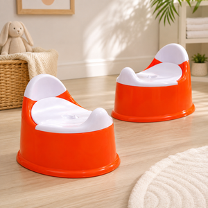 Inodoro de Entrenamiento para Niños Pequeños de Plástico Reutilizable con Respaldo, Silla de Inodoro Portátil para Bebés y Niños para Uso Doméstico y de Viaje - Product Image 1