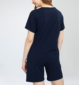 Nouvelle mode 2 deux pièces ensemble court pour femmes 100% coton confortable surdimensionné blanc t-shirt et ensemble court pour les femmes - Product Image 5