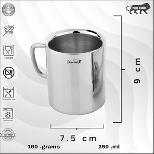 Taza de café moderna de doble pared de acero inoxidable de 250ml Diseño sobrio con aislamiento duradero - Product Image 4