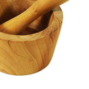 Mortero y Maja de madera artesanal para hierbas, utensilios de cocina esenciales, precio al por mayor, herramientas para hierbas y especias, novedad de 2024 - Product Image 5