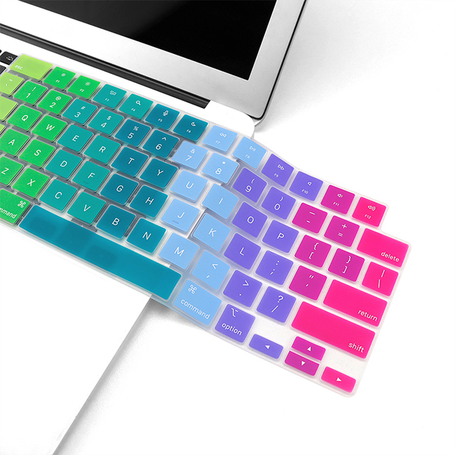 Dazzling Color Silicone Keyboard Cover for MacBook 2025-2021 Pro 14" 16" M4- M1 Pro Max Chip Air 15" 13.6" M4 M3 M2 A3240 A3241