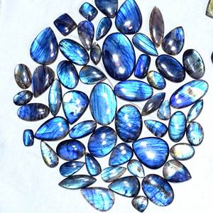 Labradorite bleue naturelle pierres précieuses en vrac mélange forme et taille Cabochon Labradorite bleue pierres précieuses en vrac Lot fabrication de bijoux - Product Image 1
