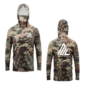 เสื้อตกปลาแขนยาวสำหรับผู้ชายแห้งเร็วระบายอากาศได้ดีมีฮู้ดขนาดพิเศษกันลม50 + - Product Image 1