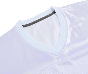 Maillots de football américain respirants de haute qualité, grande taille, vierges, à manches rayées, avec motifs brodés ou sublimés, vente en gros - Product Image 4