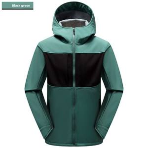 Chaqueta táctica Softshell personalizada para hombre, de poliéster impermeable de alta calidad, con cremallera cálida informal de invierno para acampar, servicio OEM - Product Image 1