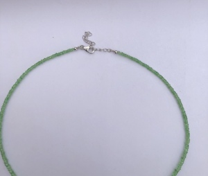 2มม. 4มม. สีเขียว tsavorite โกเมนเหลี่ยมเพชรพลอยลูกปัดสร้อยคอแฟชั่นล่าสุดได้รับความนิยมเป็นชั้นของขวัญ - Product Image 4