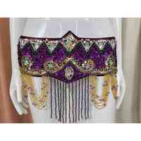 Costume de danse du ventre arabe perlé de crochet de soutien-gorge de vente chaude pour la fille avec la qualité supérieure