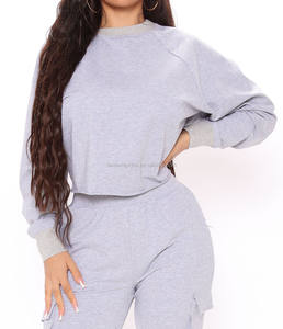 Chándal de dos piezas de gran tamaño para mujer de alta calidad 100% algodón Tech Fleece característica de maternidad para la temporada de invierno aire disponible - Product Image 3