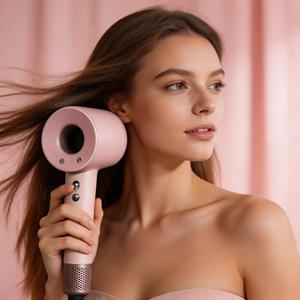 Sèche-cheveux ionique 5-en-1 avec accessoires magnétiques, moteur numérique haute vitesse, contrôle intelligent de la chaleur, multi-styler, rose/gris - Product Image 3