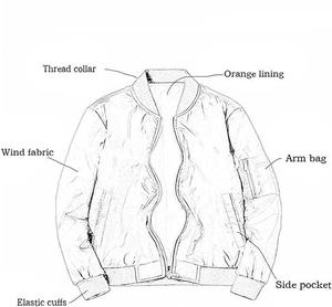 Chaqueta Varsity de Lana para Hombre, Nuevo Diseño, Corte Ajustado, Cuello Alto, Transpirable, Ecológica, Estilo Casual Urbano, Cortavientos - Product Image 5