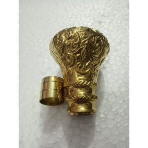 Bastón de Latón Macizo con Empuñadura Recta y Punta de Goma, Diseño Artístico para Hombres y Mujeres - Product Image 4