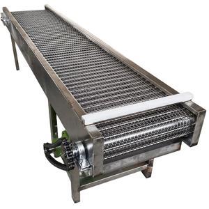 Nueva cinta transportadora de malla de alambre de plástico de acero inoxidable anular, cadena de producción de grado alimenticio con pompón en forma de U de 90 grados, cadena de plástico - Product Image 2