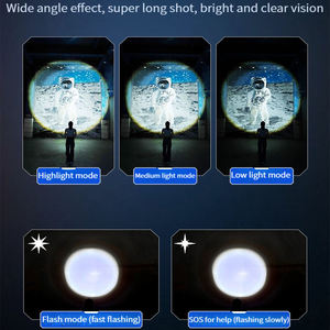 1500m dài phạm vi kỹ thuật số hiển thị điện có thể sạc lại Kính thiên văn zoom Hợp kim nhôm trắng LED Ngọn Đuốc Đèn chiến thuật đèn pin - Product Image 5