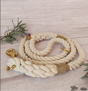 Natural // Handmade Eco-friendly Natural Cotton Rope <b>Dog</b> Lead// <b>Dog</b> <b>Leash</b> Cotton Rope Handmade <b>Dog</b> <b>Leash</b> Pet <b>Leash</b> Set - Product Image 1