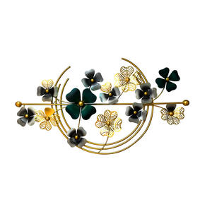 Arte Mural de Flores Metálicas 3D Pintadas a Mano, Modernas y de Lujo, Decoración Elegante para Sala de Estar, Adorno Interior Personalizado, Arte Mural de Ramadán - Product Image 2