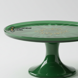 Support à gâteau rond en résine de luxe, fait à la main, avec des caractéristiques écologiques, non toxiques et réutilisables pour une présentation élégante des desserts - Product Image 2