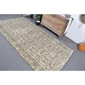 พรมขนแกะตุรกีสีเบจ8.5ft 4.5 x วินเทจงานปะติดพื้นผิวขนาดใหญ่แบบคลาสสิกงานเย็บปะติดพื้นผิวเป็นนามธรรมสำหรับใช้ในห้องโถง - Product Image 4